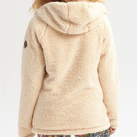 Burton Lynx Cream Hooded Zip Up Fleece| Size M - Picture 2 of 9